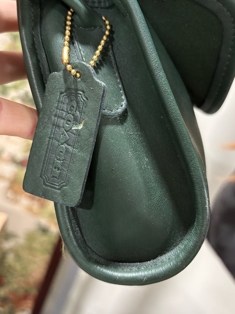 Vintage Coach Chrystie Green Crossbody - Picture 2 of 6